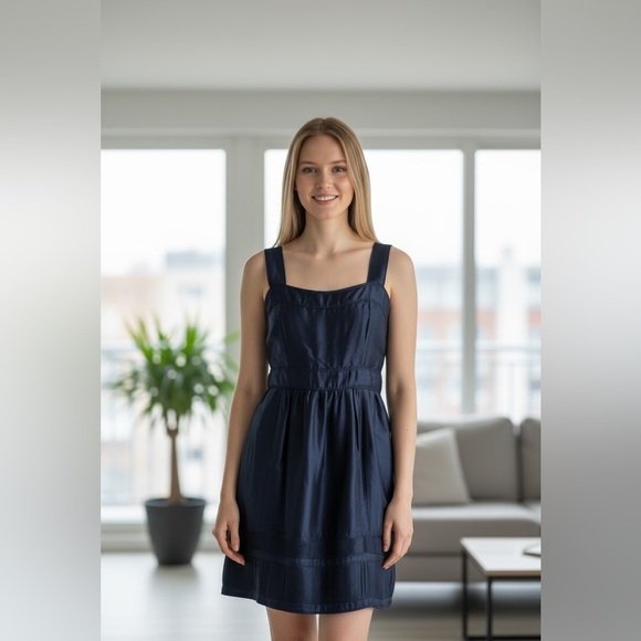 Burberry Dresses & Skirts - Burberry Navy Blue Midi Dress - Formal Dress - wedding - Size 8